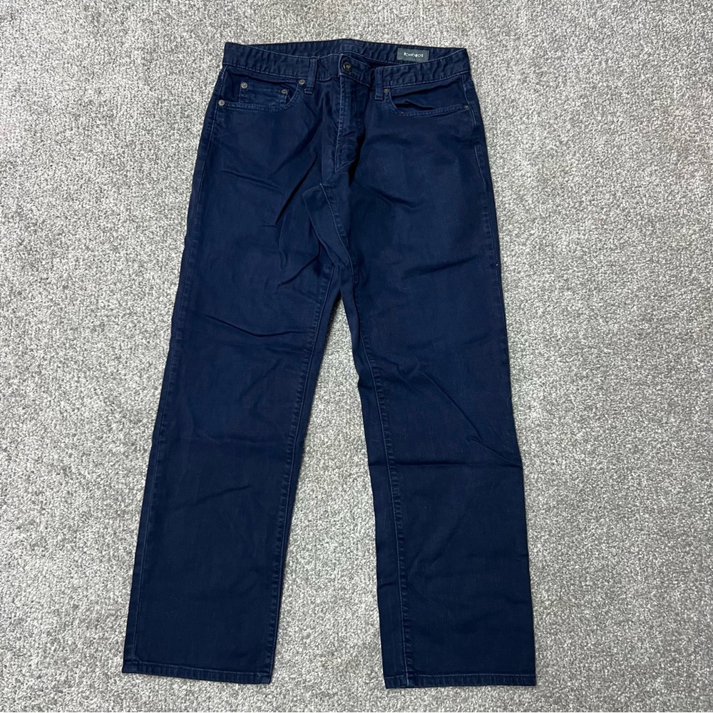Bonobos Jeans Mens 32x32 Blue Straight Stretch Dark Wash Denim Casual